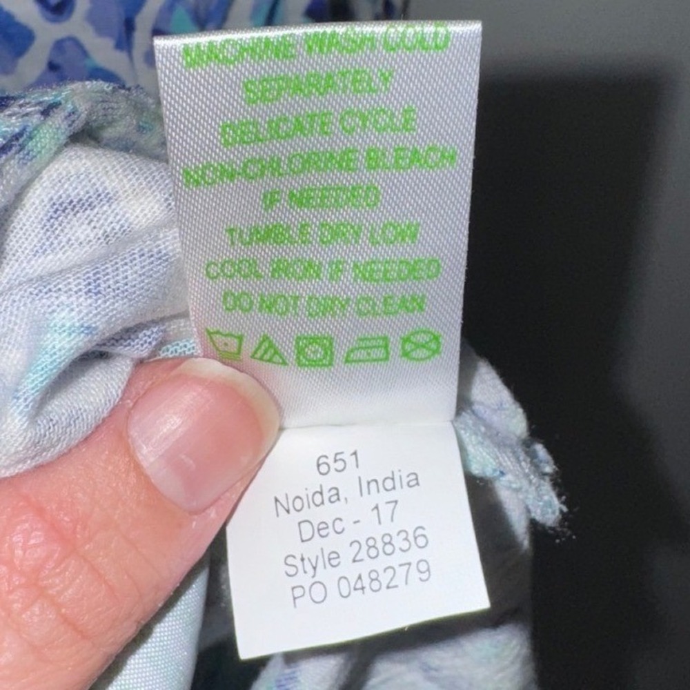 Lilly Pulitzer Joy Dress Resort White Toe In Blue Pineapple NWT Small 28836 - Picture 5 of 6